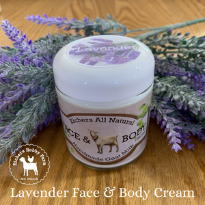 Lavender Handcrafted Goat Milk Face and Body Cream - eichershobbyfarm - Goat Milk Products - Avon, Minnesota