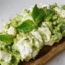 Avocado and Goat Cheese on Toast