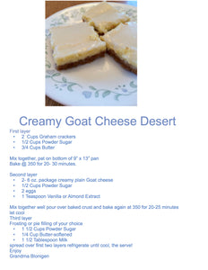 Creamy Goat Cheese Dessert