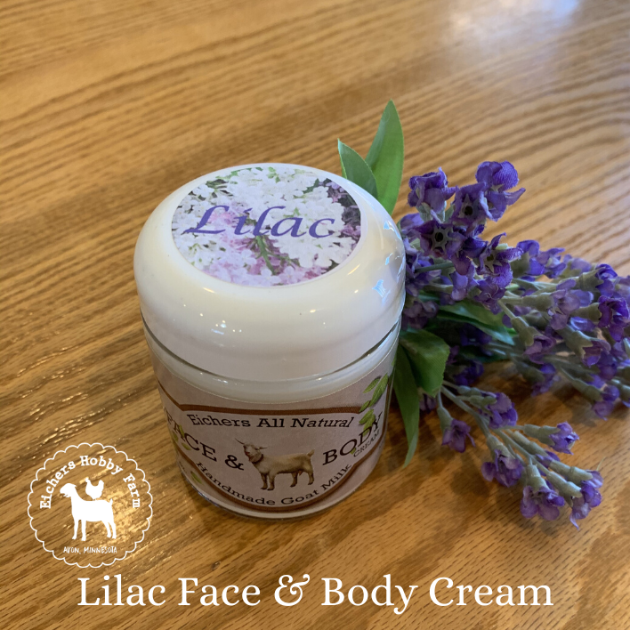 Lilac Handcrafted Goat Milk Face and Body Cream - eichershobbyfarm - Goat Milk Products - Avon, Minnesota