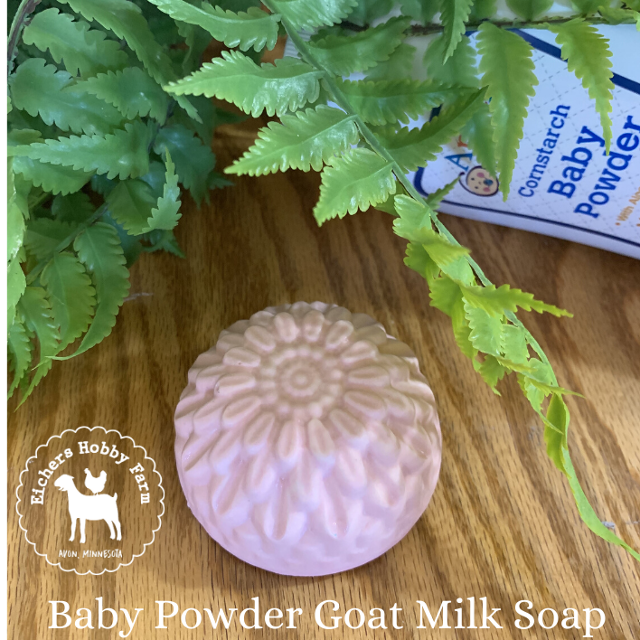 Baby Powder Handcrafted Goat Milk Soap - eichershobbyfarm - Goat Milk Products - Avon, Minnesota