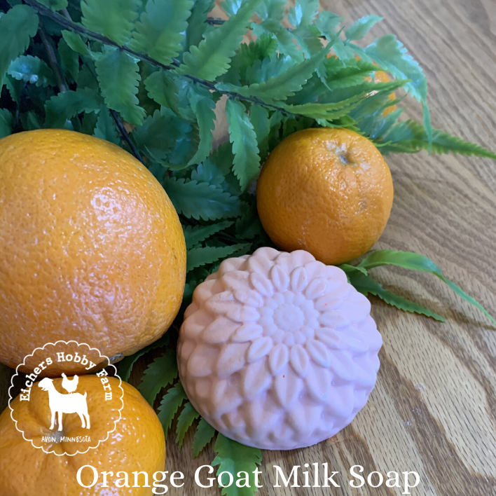Orange Handcrafted Goat Milk Soap - eichershobbyfarm - Goat Milk Products - Avon, Minnesota