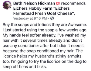 Black Licorice Handcrafted Goat Milk Soap - eichershobbyfarm - Goat Milk Products - Avon, Minnesota