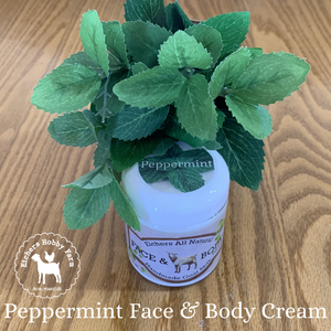Peppermint Handcrafted Goat Milk  Face and Body Cream - eichershobbyfarm - Goat Milk Products - Avon, Minnesota